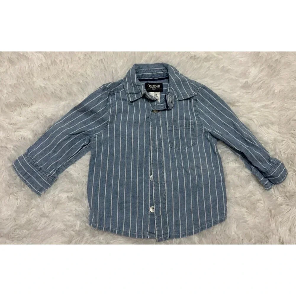 Oshkosh Boden Janie & Jack Top Lot Of 4 Boys Top Button Shirt Long Sleeve 12mos